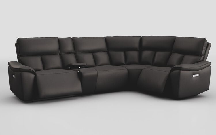 Pianello 3 Corner 1 Power Recliner Sofa with Console & Power Head Tilt | Pianello Sofa Range | ScS