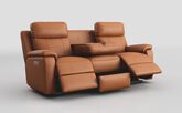 Calboli 3 Seater Power Recliner Sofa with Power Head Tilt, Lumbar, Drawer & Table