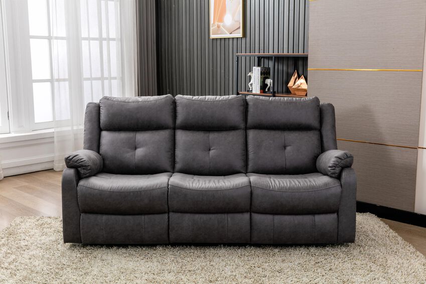 Janus Fabric 3 Seater Manual Recliner Sofa