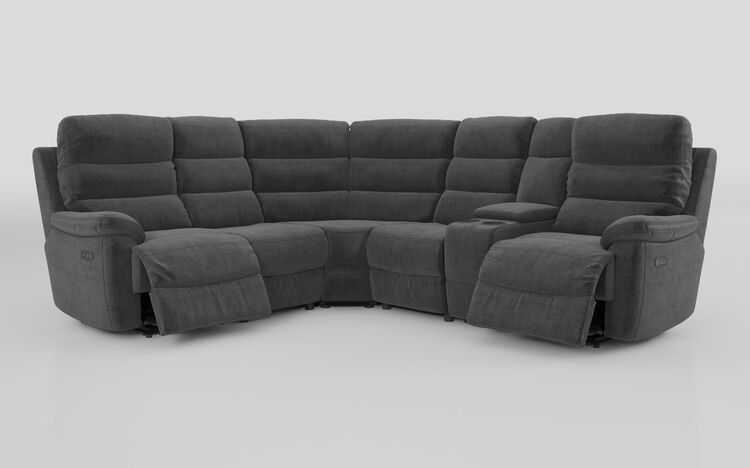 Ossett 2 Corner 2 Power Sofa with Right Hand Facing Console & Head Tilt | Ossett Sofa Range | ScS