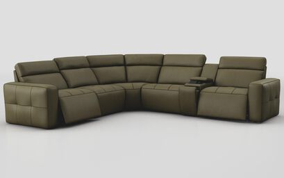 Geminiano 2 Corner 2 Power Recliner Sofa with Right Hand Facing Console | Geminiano Sofa Range | ScS