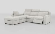 Crostolo 1 Corner 3 Right Hand Facing Power Recliner and Left Hand Facing Chaise Sofa with Ottoman | Crostolo Sofa Range | ScS