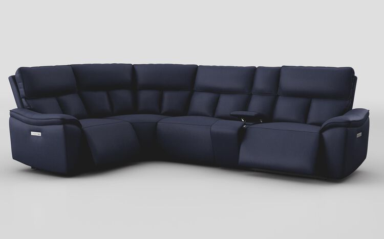 Pianello 1 Corner 3 Power Recliner Sofa with Console & Power Head Tilt | Pianello Sofa Range | ScS