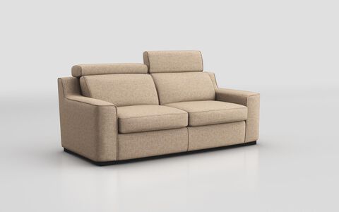 1 Brown Fabric Crostolo 3 Seater Split Sofa