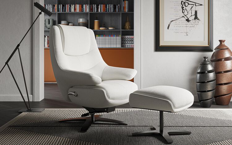 Mirandola Swivel Manual Recliner Chair & Swivel Footstool | Mirandola Sofa Range | ScS