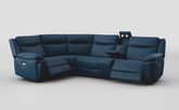 Villa 1 Corner 3 Power Recliner Sofa & Console with Lights