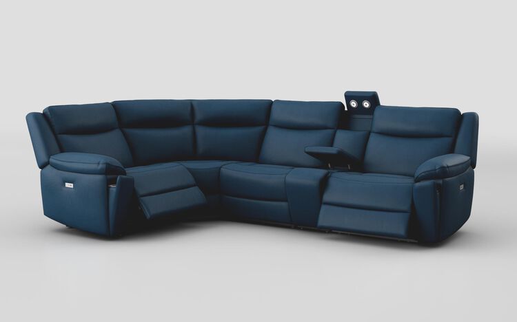 Villa 1 Corner 3 Power Recliner Sofa & Console with Lights | Villa Sofa Range | ScS