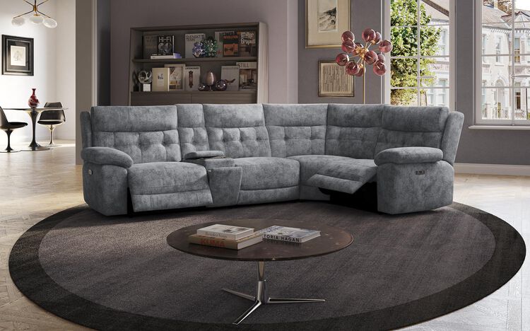 Belford 3 Corner 1 Power Recliner Sofa with Media Console | Belford Sofa Range | ScS