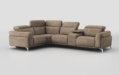 Gattolino 1 Corner 2 Static Sofa with Manual Head Tilts & Console | Gattolino Sofa Range | ScS
