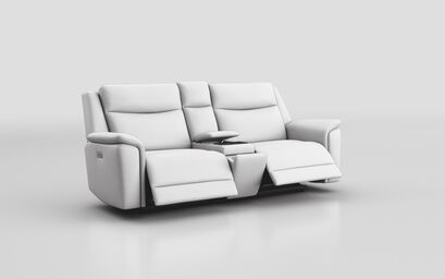 Savio 3 Seater Power Recliner Sofa with Media Console & Black Charging Pad | Savio Sofa Range | ScS