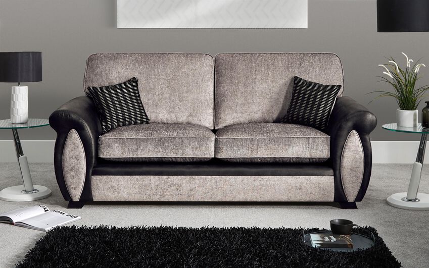 Maddie Fabric 3 Seater Standard Back Sofa