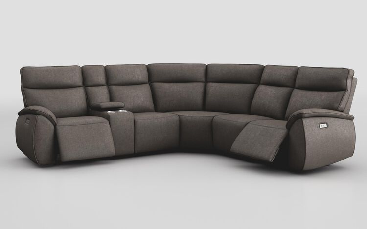 Solara 2 Corner 2 Power with Regular Storage Console | Solara Sofa Range | ScS