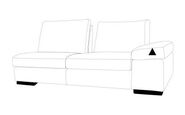 Savazza Right Hand Facing 3 Seater Unit with Adjustable Back Rest