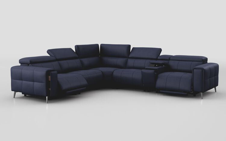 Casetti 2 Corner 2 Power Recliner Sofa Right Hand Facing Console with Power Head Tilt & Storage Arm | Casetti Sofa Range | ScS