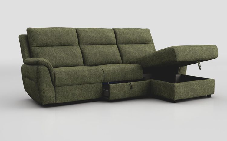 Sogliano 3 Seater Sofa With Drawer & Right Hand Facing Storage Chaise | Sogliano Sofa Range | ScS