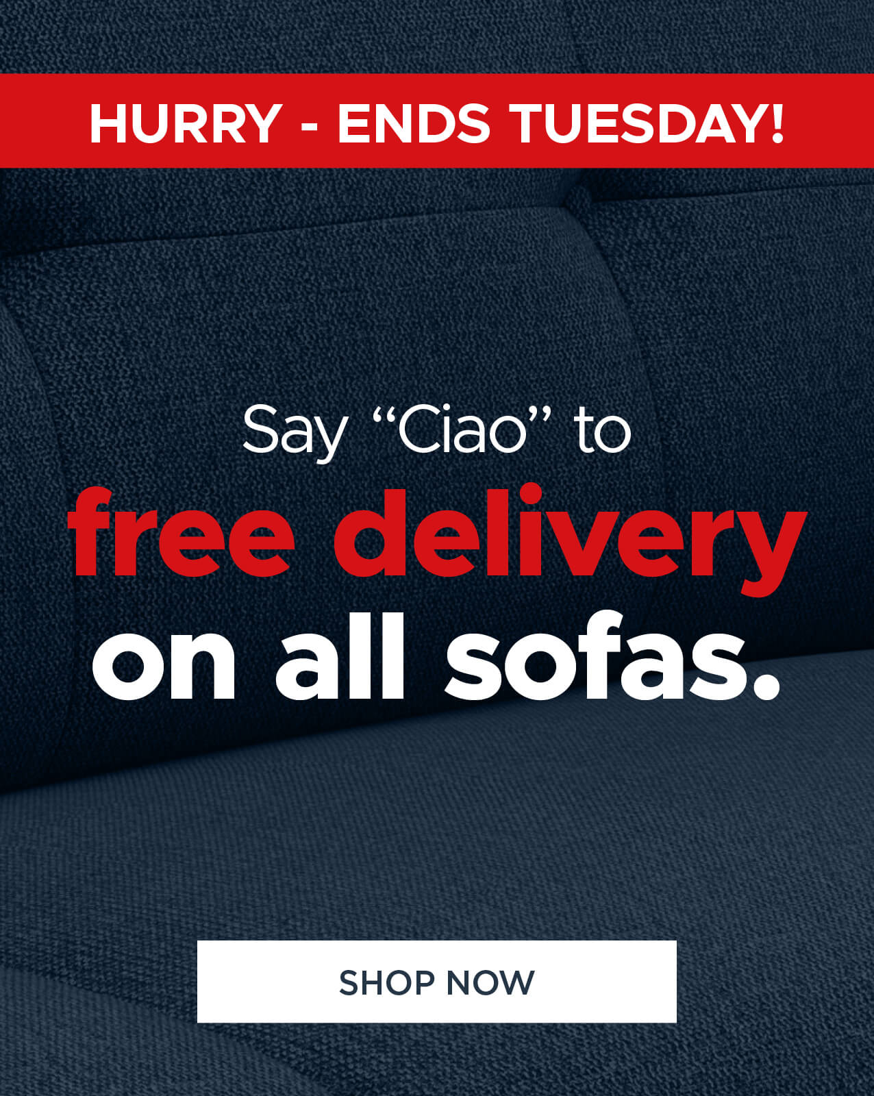 Free Delivery on all sofas Free Delivery on all sofas