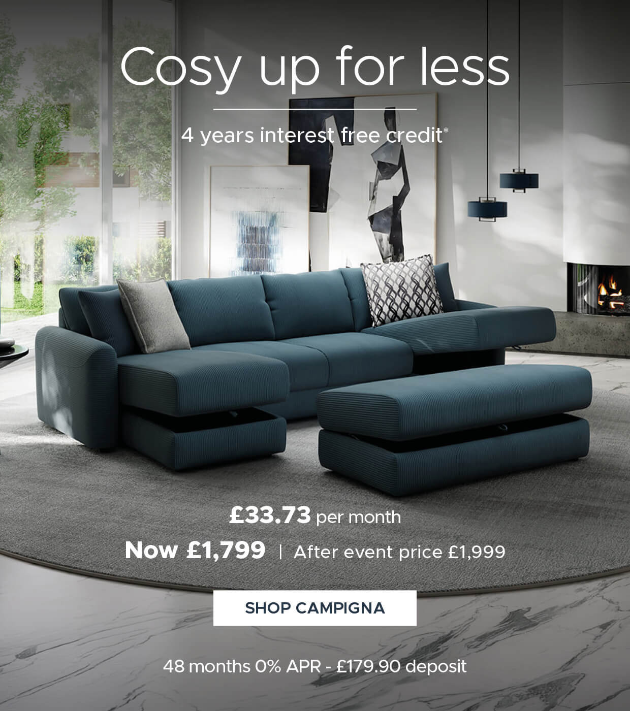 Cosy up for less, shop Campigna