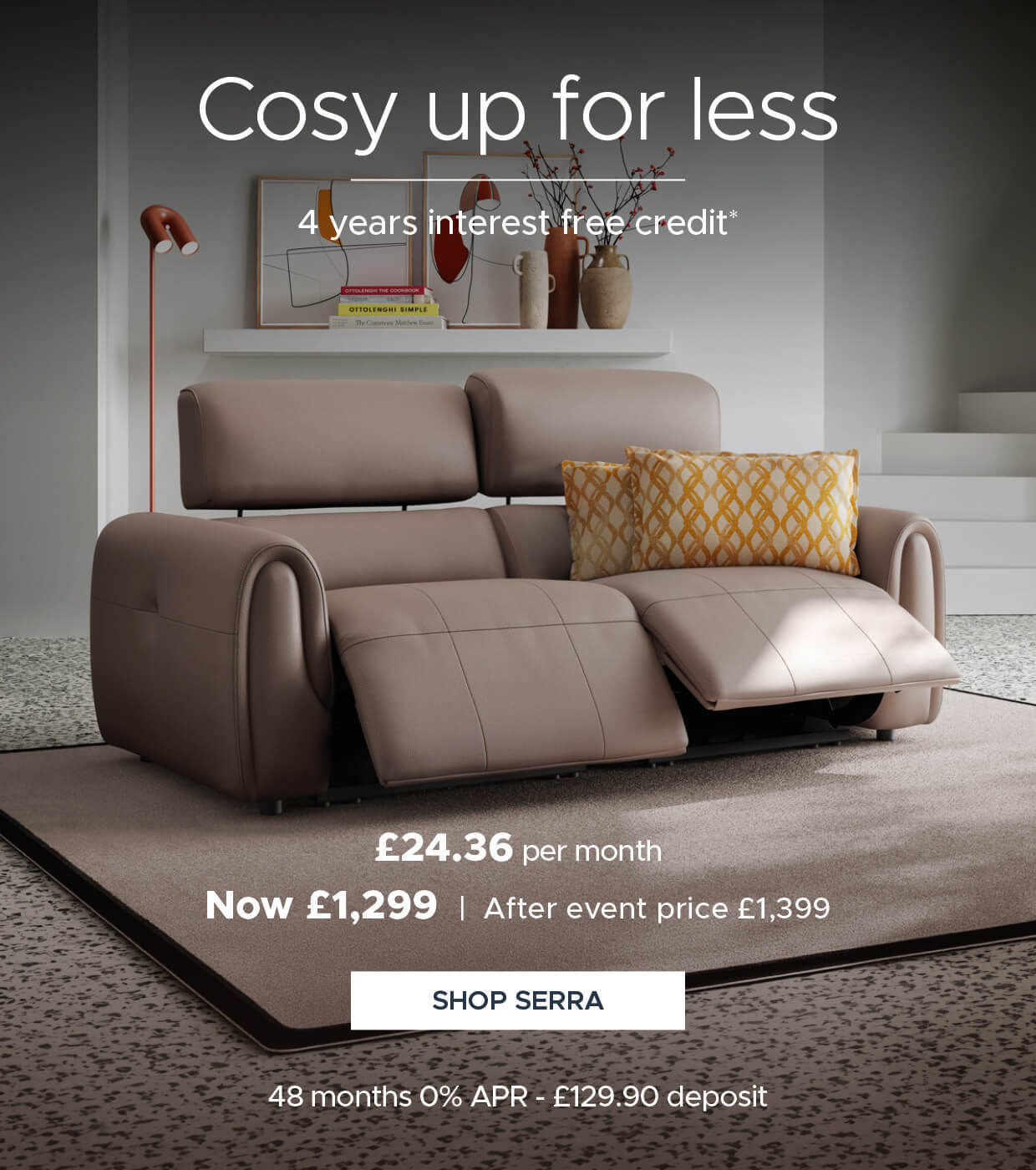 Cosy up for less, shop Serra