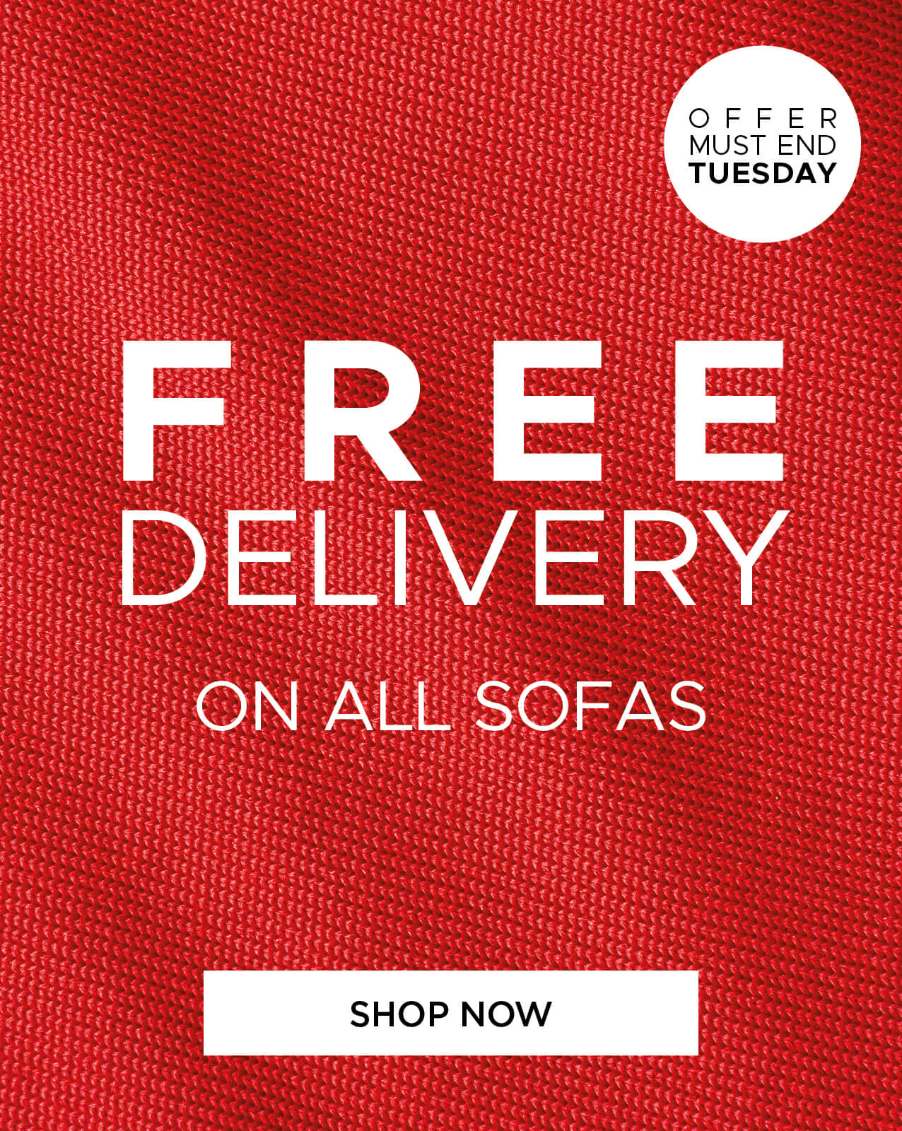 Free Delivery on all sofas Free Delivery on all sofas