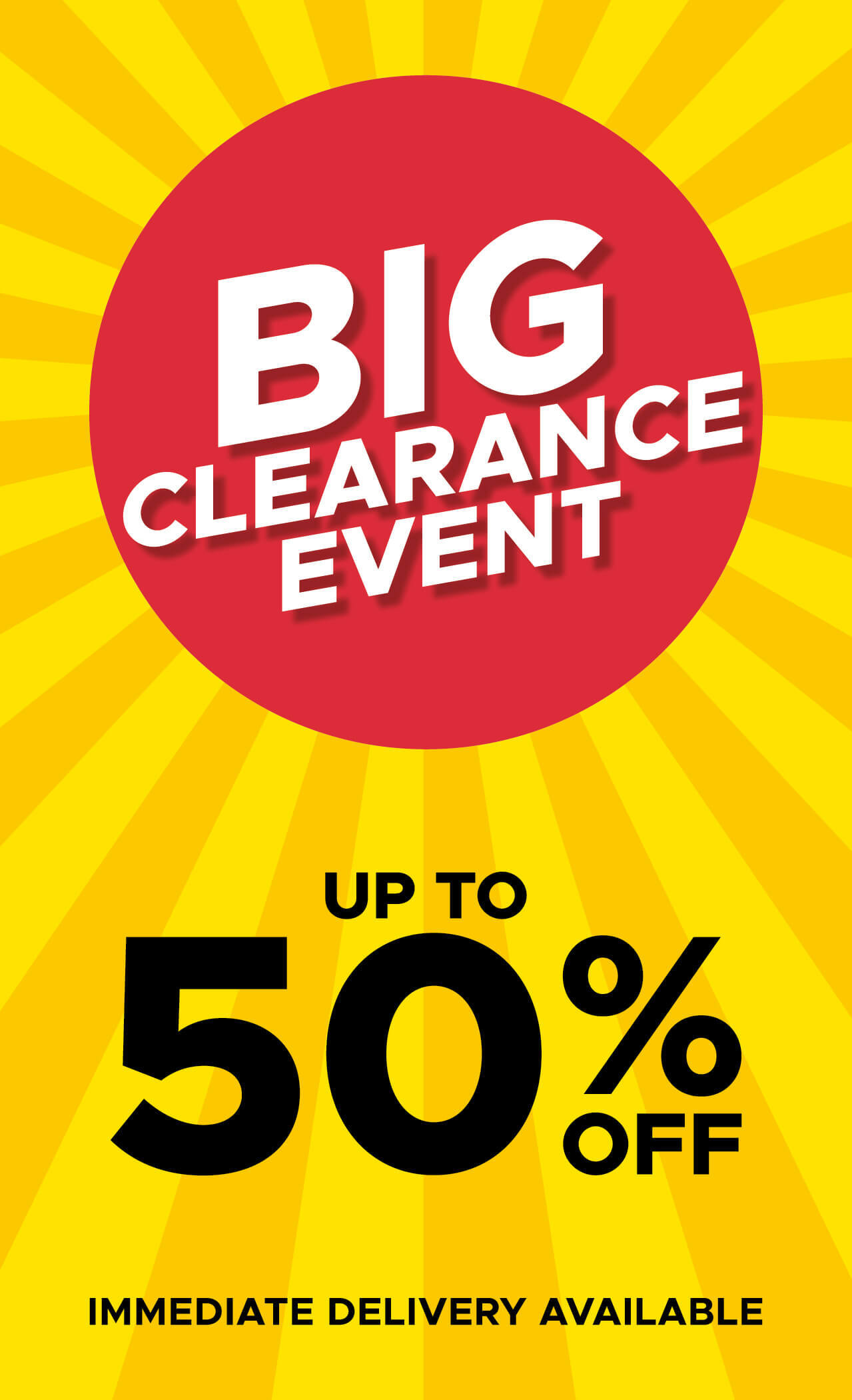 Big Clearance Event! Up to 50% off clearance sofas