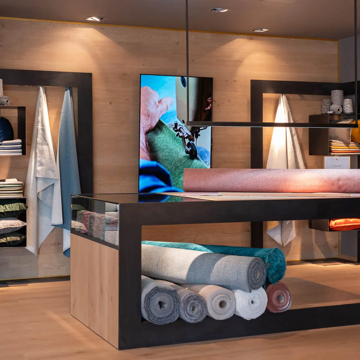 Sofa design area in store